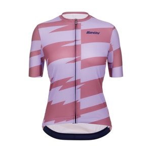 SANTINI Cyklistický dres s krátkym rukávom - FURIA SMART - ružová/fialová 2XL