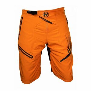 HAVEN Cyklistické nohavice krátke bez trakov - ENERGIZER - oranžová 2XL