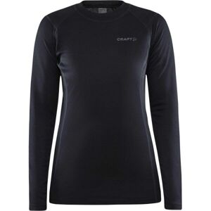 Craft CORE WARM BASELAYER LS Dámske funkčné tričko, čierna, veľkosť