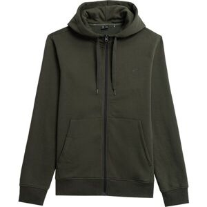 4F SWEATSHIRT FULL ZIP Pánska mikina na zips, khaki, veľkosť XL