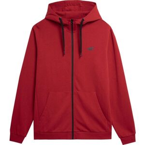 4F SWEATSHIRT FULL ZIP Pánska mikina, červená, veľkosť XL