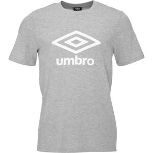 Umbro LARGE LOGO TEE ESSENTIALS Pánske tričko, sivá, veľkosť XXL