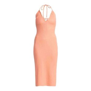 Roxy LATE SUNSET HALTER Dámske letné midi šaty, lososová, veľkosť L