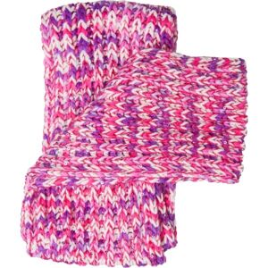 Lewro BIBURELA Dievčenský pletený šál, ružová,fialová, veľkosť