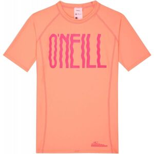 O'Neill PG LOGO SHORT SLEEVE SKINS oranžová 12 - Dievčenské tričko s UV filtrom