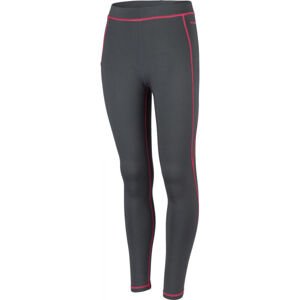 Arcore KLIO Detské bežecké nohavice, tmavo sivá,červená, veľkosť