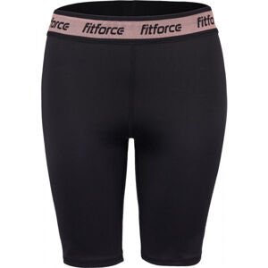 Fitforce SOLTA Dámske  fitness šortky, čierna,biela, veľkosť