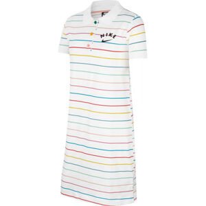 Nike NSW DRESS POLO FB G biela M - Dievčenské šaty