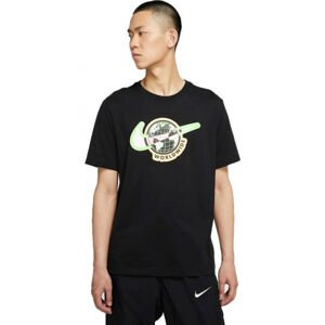 Nike NSW SS TEE SWOOSH WORLDWIDE M čierna S - Pánske tričko