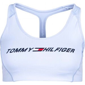 Tommy Hilfiger LIGHT INTENSITY GRAPHIC BRA svetlomodrá L - Dámska športová podprsenka