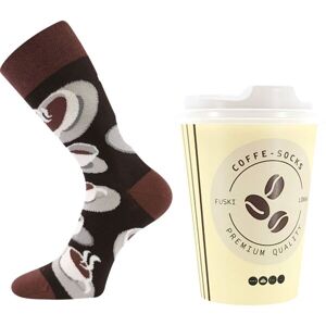 Lonka COFFEE SOCKS čierna 38-41 - Dámske ponožky
