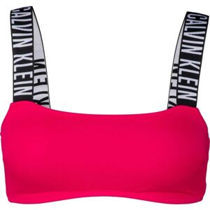 Calvin Klein INTENSE POWER-S-BANDEAU-RP Dámsky vrchný diel plaviek, ružová, veľkosť XS