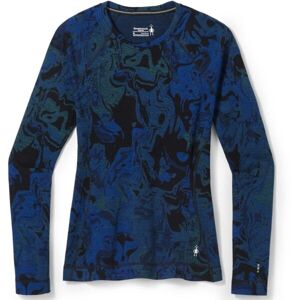 Smartwool W CLASSIC THERMAL MERINO BL PATTERN CB Dámske tričko, modrá, veľkosť L