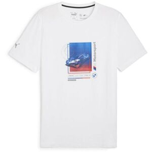 Puma BMW M MOTORSPORT CAR GRAPHIC TEE 2 Pánske tričko, biela, veľkosť