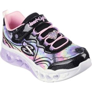 Skechers FLUTTER HEART LIGHTS - SIMPLY LOVE Detská voľnočasová obuv, čierna, veľkosť