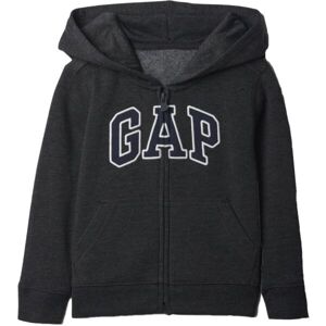 GAP FULLZIP LOGO Chlapčenská mikina, tmavo sivá, veľkosť