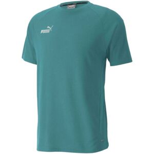 Puma TEAMFINAL CASUALS TEE Futbalové tričko, tmavo zelená, veľkosť