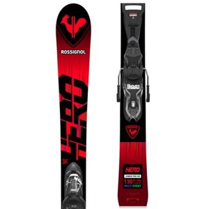 Rossignol HERO JUNIOR XPRESS + JR EXPRESS 7 GW Detské zjazdové lyže, červená, veľkosť
