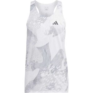 adidas ADIZERO SINGLET Pánske bežecké tielko, biela, veľkosť