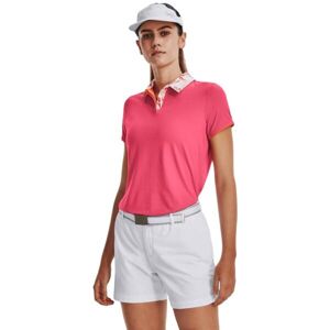 Under Armour ISO-CHILL SS POLO Dámske golfové polo tričko, ružová, veľkosť