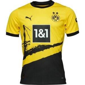 Puma BVB HOME JERSEY Pánsky futbalový dres, žltá, veľkosť