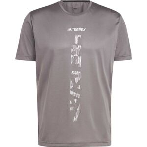 adidas AGR SHIRT Pánske tričko, sivá, veľkosť