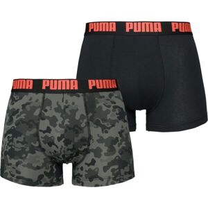 Puma MEN CAMO BOXER 2P Pánske boxerky, čierna, veľkosť