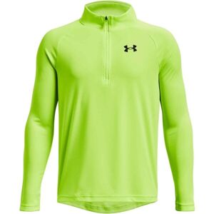 Under Armour TECH 2.0 1/2 ZIP Chlapčenské  tričko s dlhým rukávom, svetlo zelená, veľkosť