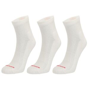 Wilson QUARTER HALF TERRY 3PP Ponožky, biela, veľkosť