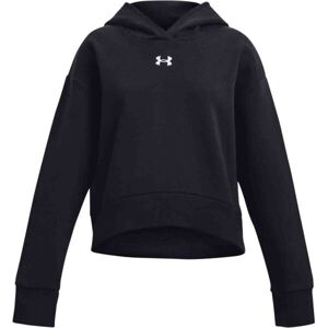 Under Armour RIVAL FLEECE CROP HOODIE Dievčenská mikina, čierna, veľkosť