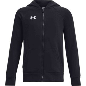 Under Armour RIVAL FLEECE FZ HOODIE Chlapčenská mikina, čierna, veľkosť