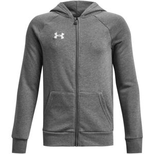 Under Armour RIVAL FLEECE FZ HOODIE Chlapčenská mikina, sivá, veľkosť