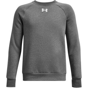 Under Armour RIVAL FLEECE CREW Chlapčenská mikina, tmavo sivá, veľkosť