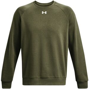 Under Armour RIVAL FLEECE CREW Pánska mikina, khaki, veľkosť