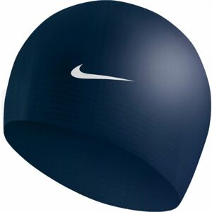 Nike SOLID SILICONE YOUTH Detská plavecká čiapka, tmavo modrá,biela, veľkosť