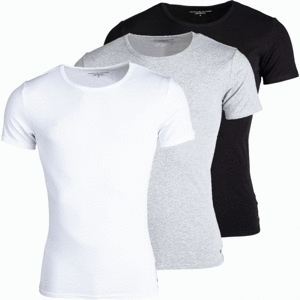 Tommy Hilfiger CN TEE SS 3 PACK PREMIUM ESSENTIALS biela XL - Pánske tričko