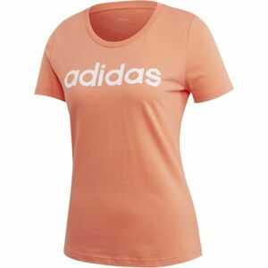 adidas LINEAR TEE 1 Dámske tričko, oranžová, veľkosť XS