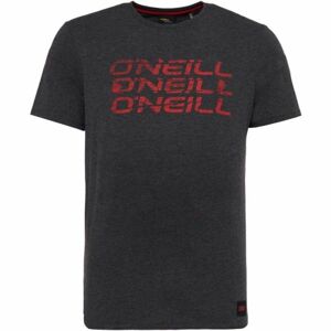 O'Neill LM TRIPLE ONEILL T-SHIRT Pánske tričko, tmavo sivá,červená, veľkosť