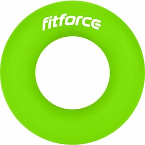 Fitforce RINGGRIP M Posilňovacie koliesko, reflexný neón,biela, veľkosť
