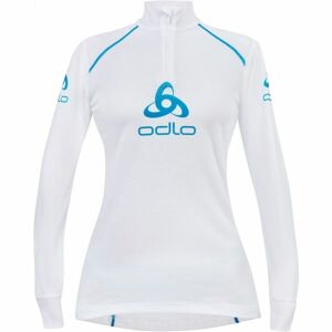 Odlo STAND-UP COLLAR L/S 1/2 ZIP ORIGINALS LIGHT LOGOLINE Dámske funkčné tričko, biela, veľkosť S