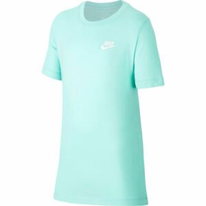 Nike NSW TEE EMB FUTURA B Chlapčenské tričko, tyrkysová, veľkosť S