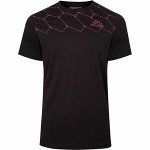 Kappa LOGO AREBO Pánske tričko, čierna,ružová, veľkosť