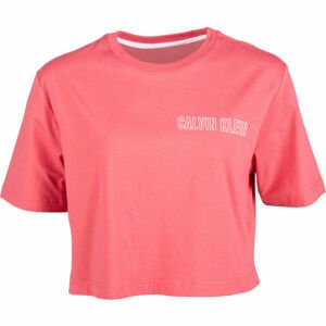 Calvin Klein CROPPED SHORT SLEEVE T-SHIRT Dámske tričko, ružová, veľkosť L
