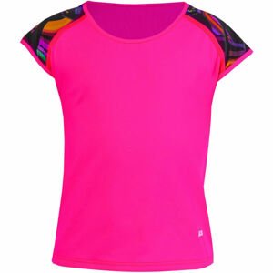 Axis FITNESS T-SHIRT GIRL Dievčenské športové tričko, ružová,čierna,oranžová, veľkosť