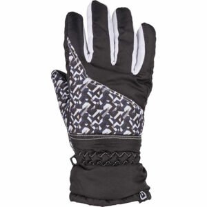 Lewro TORES Dievčenské lyžiarske rukavice, čierna, veľkosť 8-11