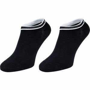 Calvin Klein WOMEN LINER 2P LOGO CUFF STRIPE SPENCER čierna UNI - Dámske ponožky