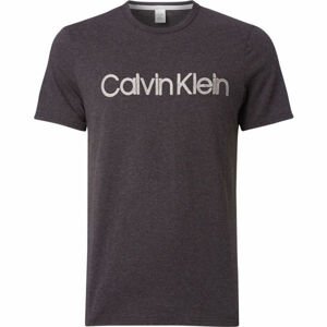 Calvin Klein S/S CREW NECK tmavo sivá M - Pánske tričko