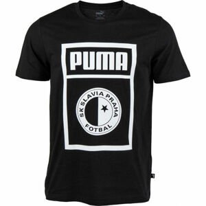 Puma SLAVIA PRAGUE GRAPHIC TEE čierna Crna - Pánske tričko