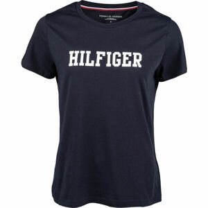 Tommy Hilfiger CN TEE SS HILFIGER tmavo modrá S - Dámske tričko