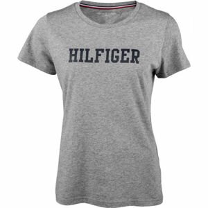 Tommy Hilfiger CN TEE SS HILFIGER Dámske tričko, sivá, veľkosť S